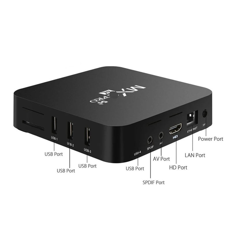 MX PRO Multimedia Smart TV Box, Android 11,1, 4K RK3128, Media Player, 1GB, 8GB, 2,4G Wifi, Quad-Core, Set Top Box